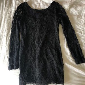 Black Lace Mini Dress Size Medium